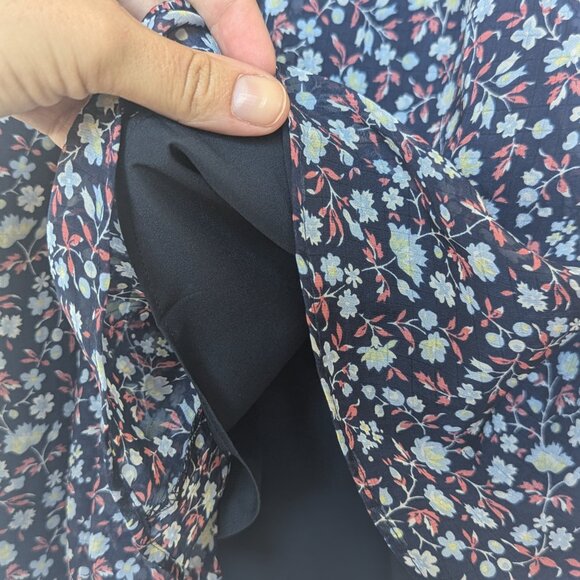 NWT! Madewell Tie-Waist Midi Dress in Floral Harvest Vine - Size Large - Picture 7 of 9